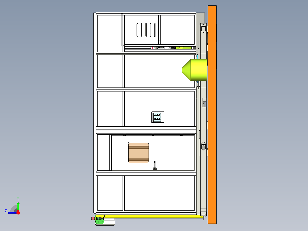 四轴变位机--机器人铆接，弧焊双合一工作站右视图