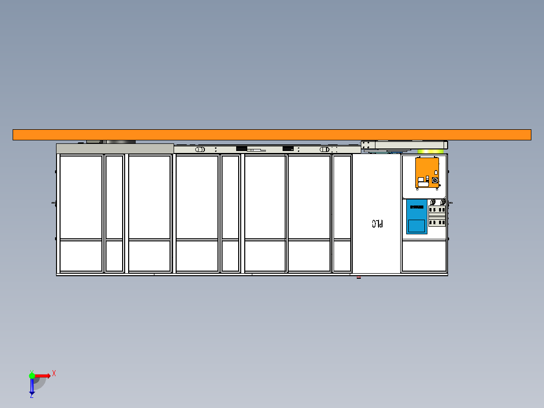 四轴变位机--机器人铆接，弧焊双合一工作站俯视图