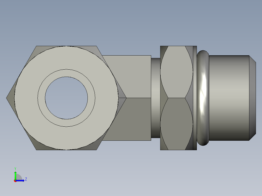 卡套式工业通用硬管接头6_s5bu-s左视图