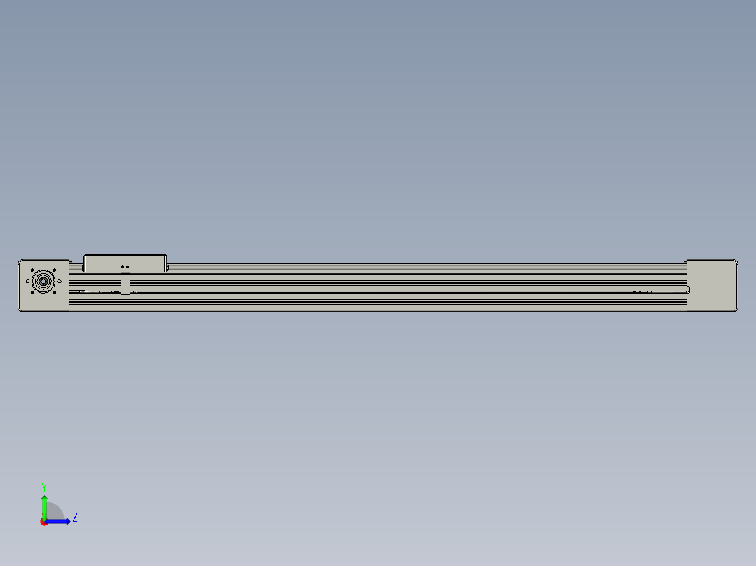 威洛博直线电机模组EB6-L140-S800-光轴左视图
