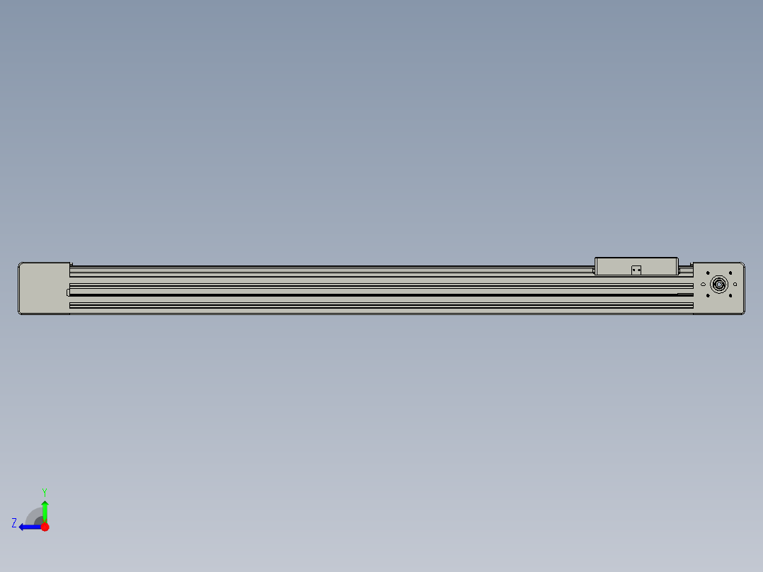 威洛博直线电机模组EB6-L140-S800-光轴右视图