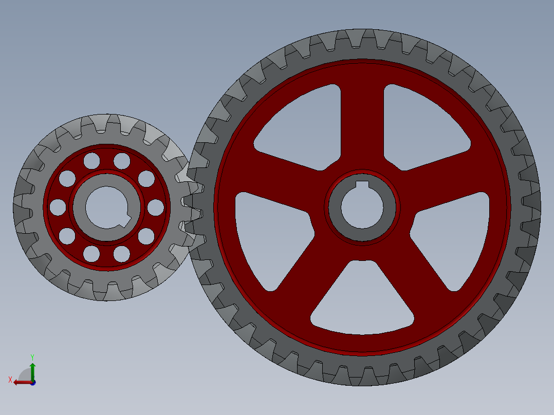 齿轮啮合 (67)后视图