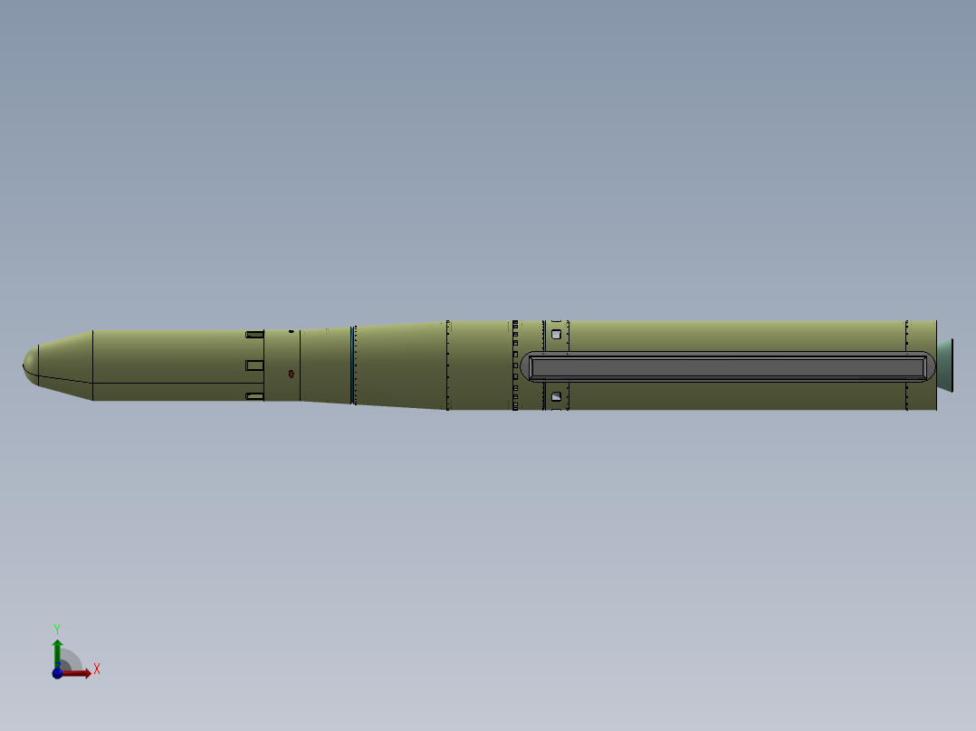 长征11号火箭模型前视图