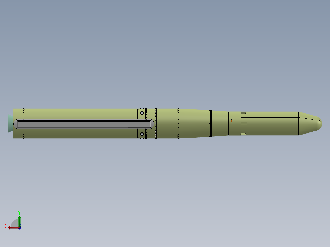 长征11号火箭模型后视图