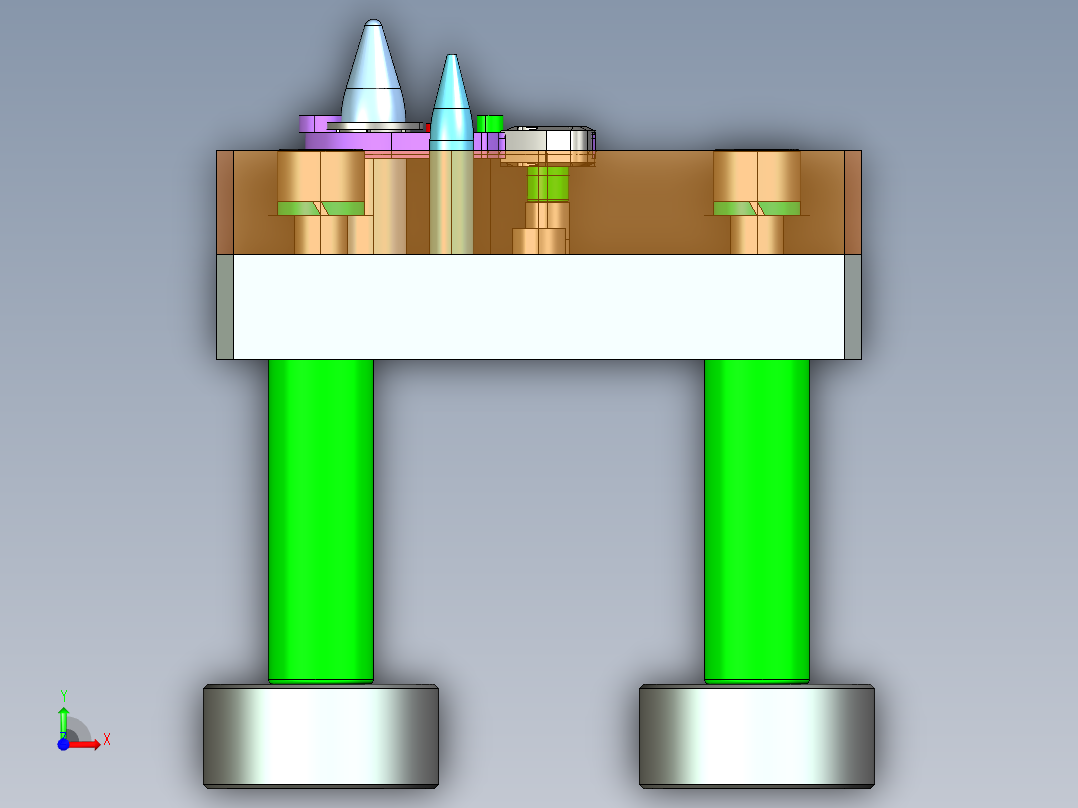 汽车锁零件全自动铆轴设备Creo5.0.zip前视图