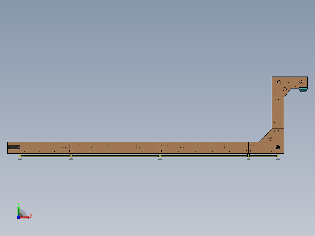 1升Z型斗式提升机sw22可编辑前视图