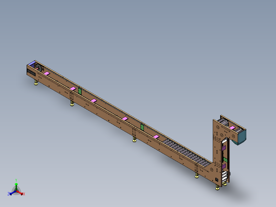 1升Z型斗式提升机sw22可编辑正等轴测图