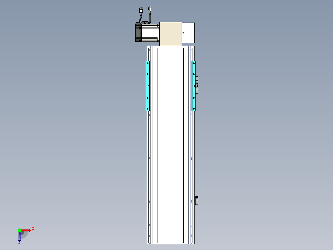 同步带滑台-半封闭B22H-L100-C-S500-RD-P75-D3-N5俯视图