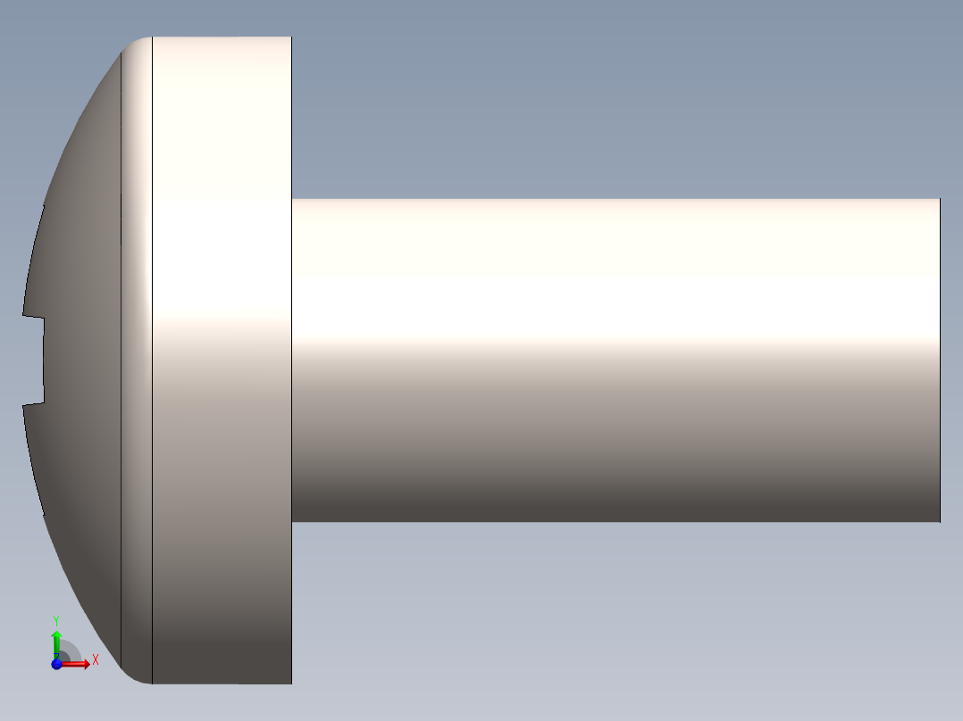 螺丝 M2.5 十字盘头-M2.5 x 5 Screw head.SLDPRT前视图