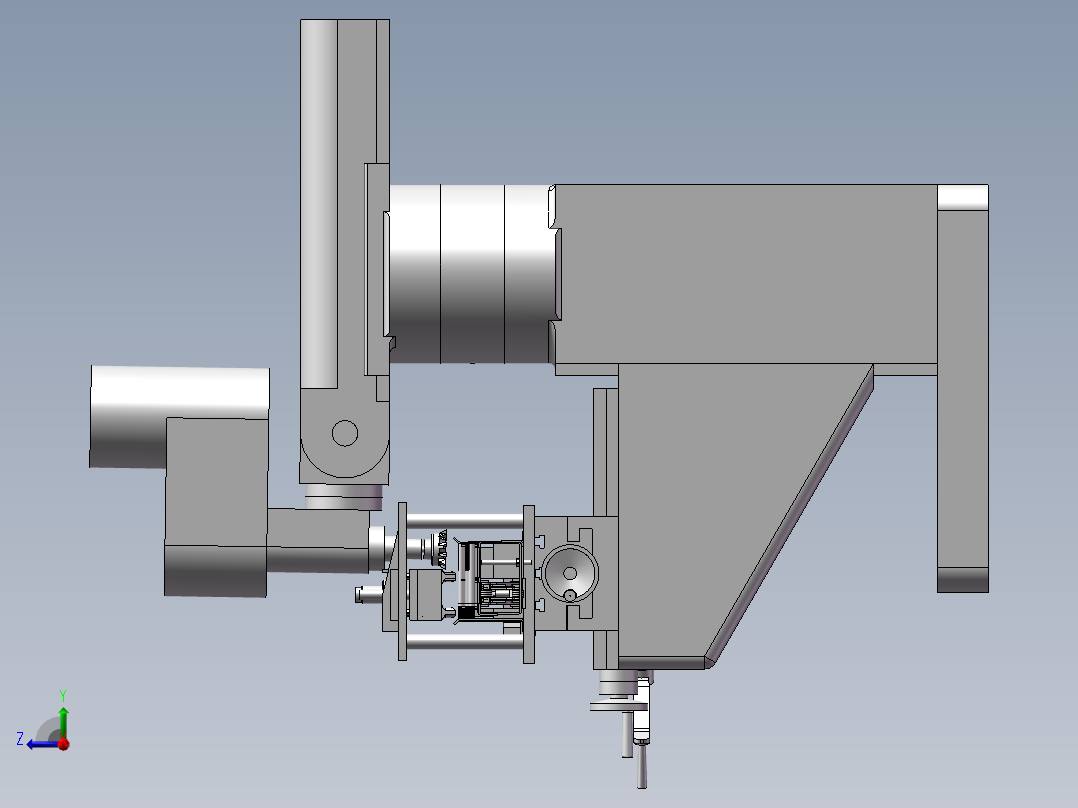 自动送料加工设备右视图