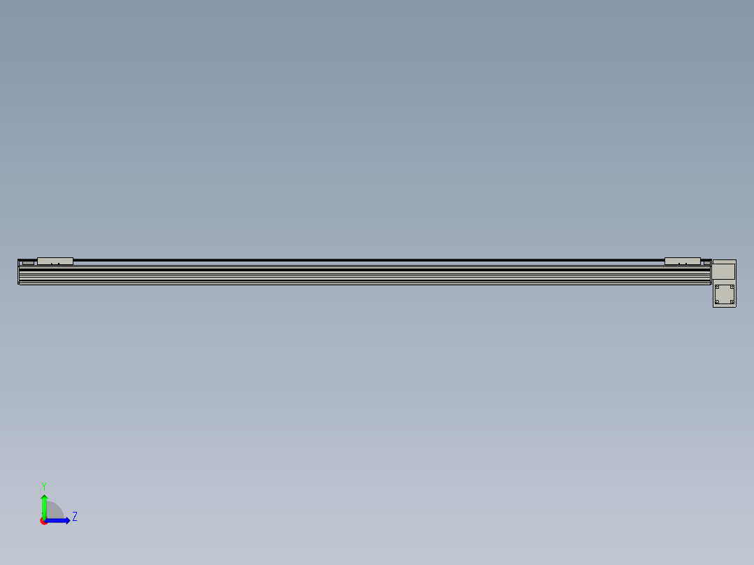 直线模组WG-LHB12-S1900-RD设计图纸左视图