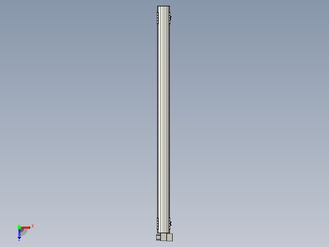 直线模组WG-LHB12-S1900-RD设计图纸俯视图