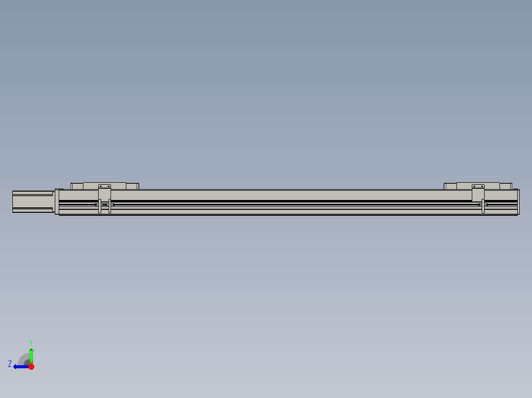 直线模组LHC14-S1000-M设计图纸右视图