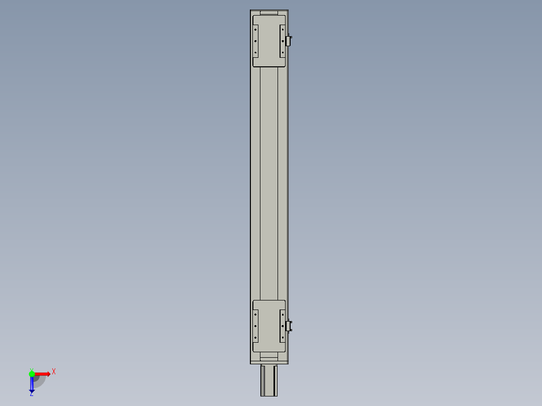直线模组LHC14-S1000-M设计图纸俯视图