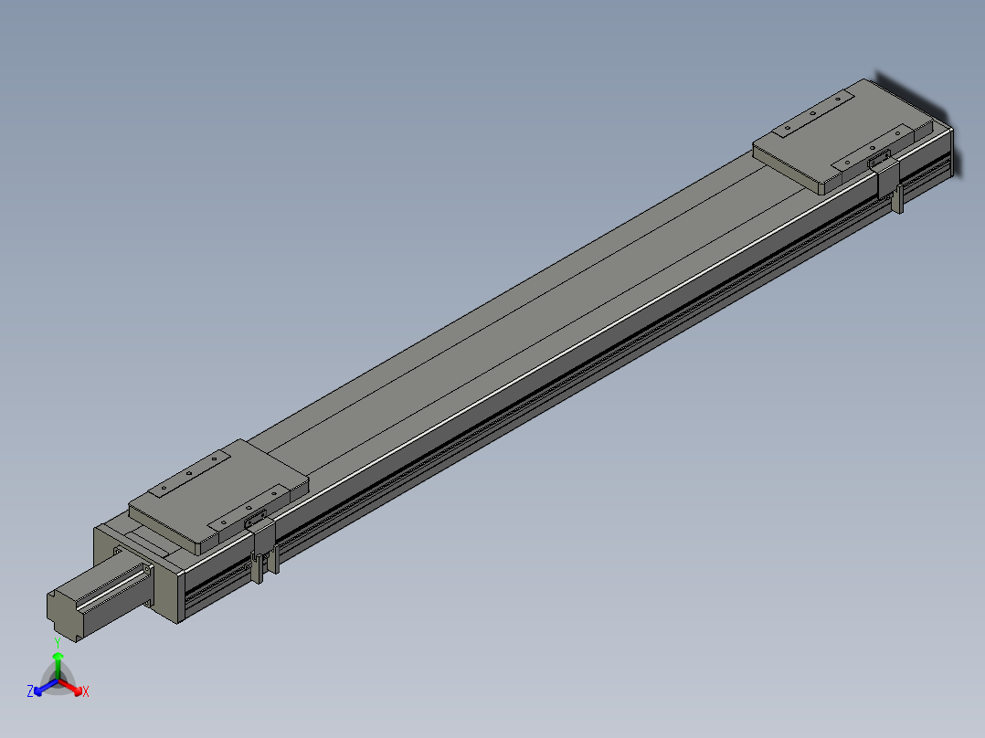 直线模组LHC14-S1000-M设计图纸正等轴测图