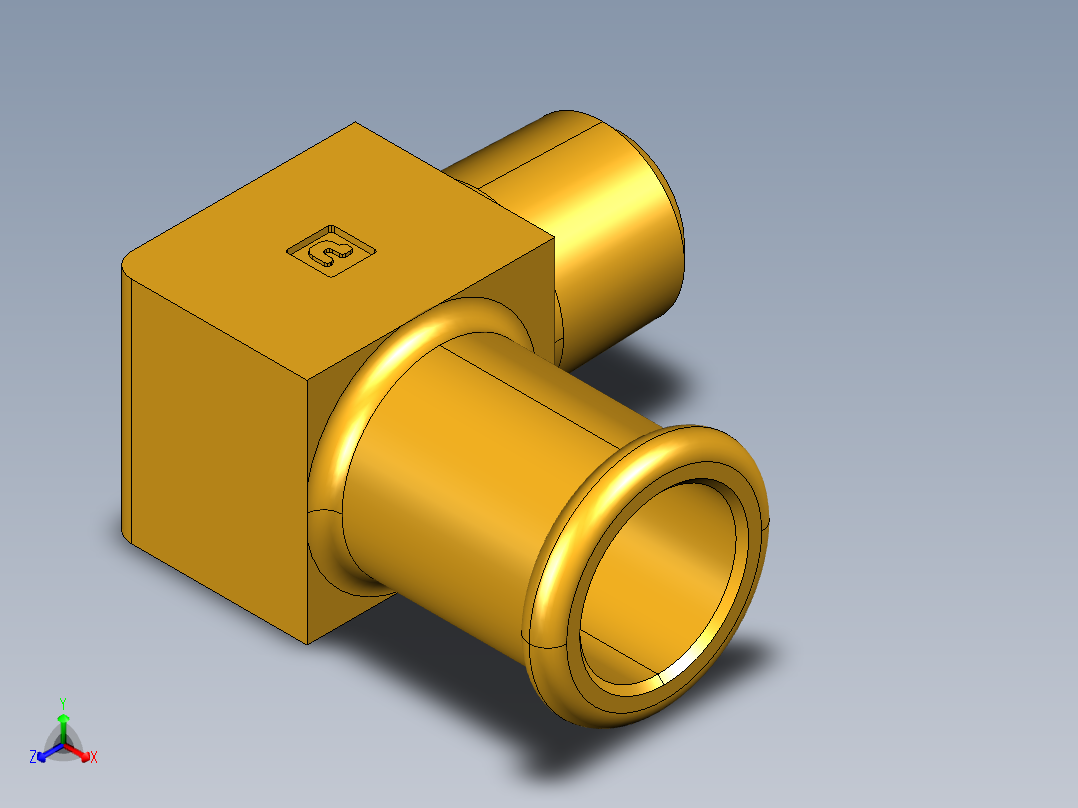 倒齿式工业管接头Beaded Hose Barb 90Deg Elbow Tube to Male Pipe 269HB-10-4正等轴测图