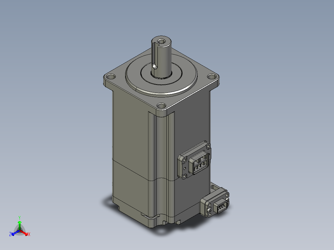电机MS6H-60CN30BZ3-20P4-S.STEP正等轴测图