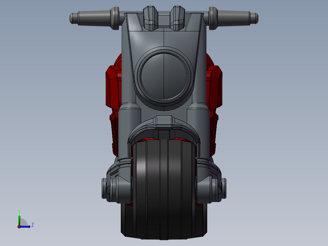 吹气摩托车左视图