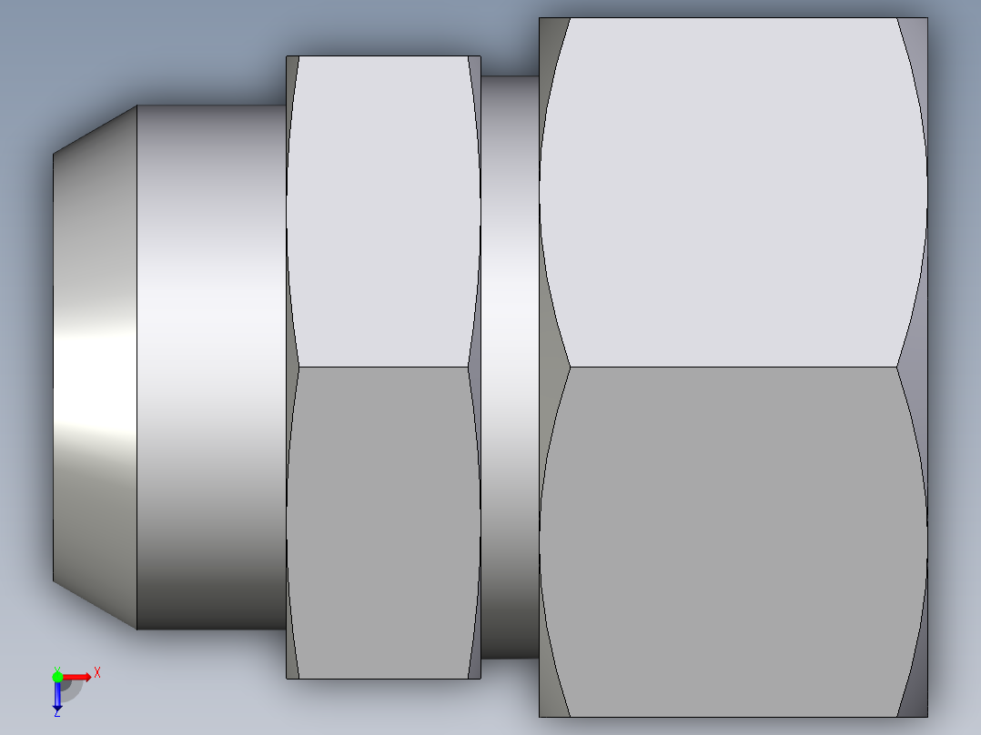 卡套式工业通用硬管接头EO_Weld_connector_AS22ZL71俯视图