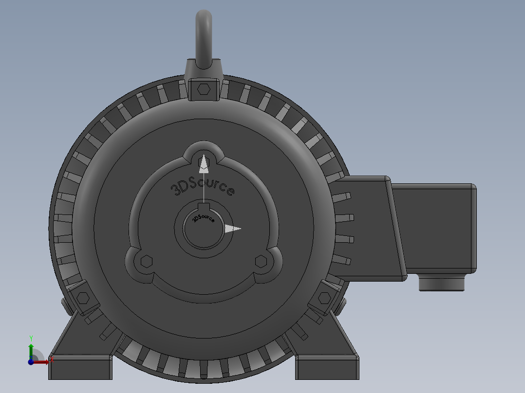 离心式风机三维模型前视图