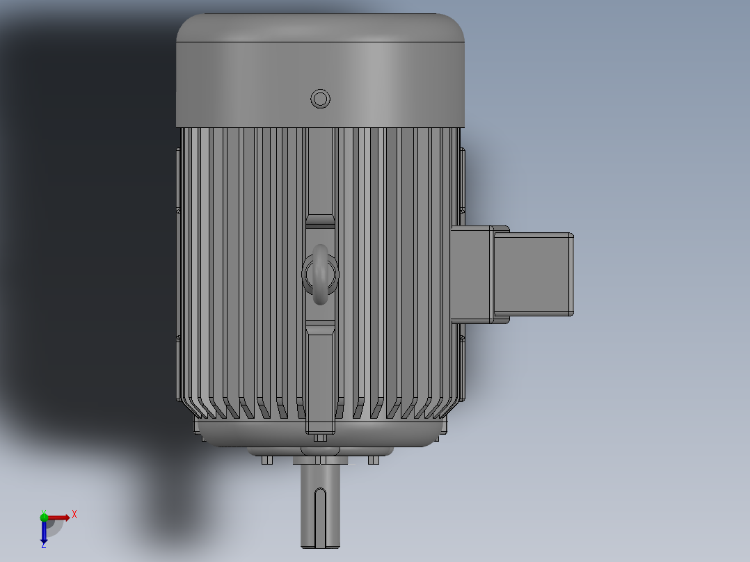 离心式风机三维模型俯视图