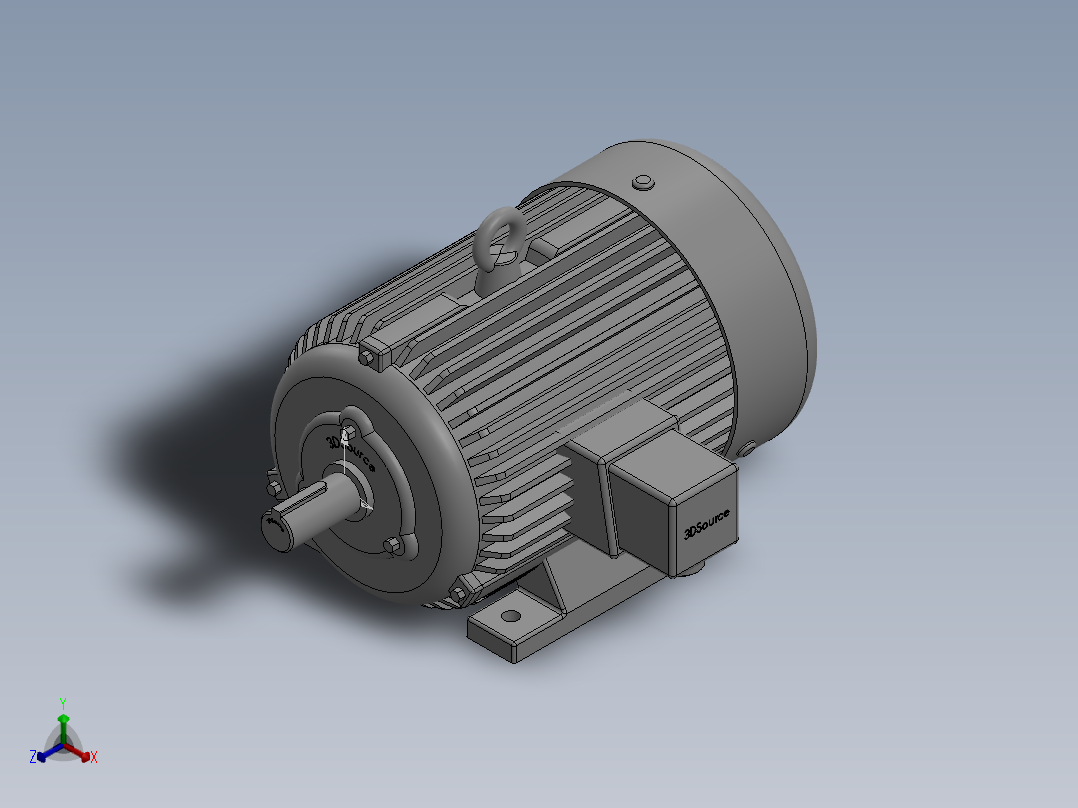 离心式风机三维模型正等轴测图