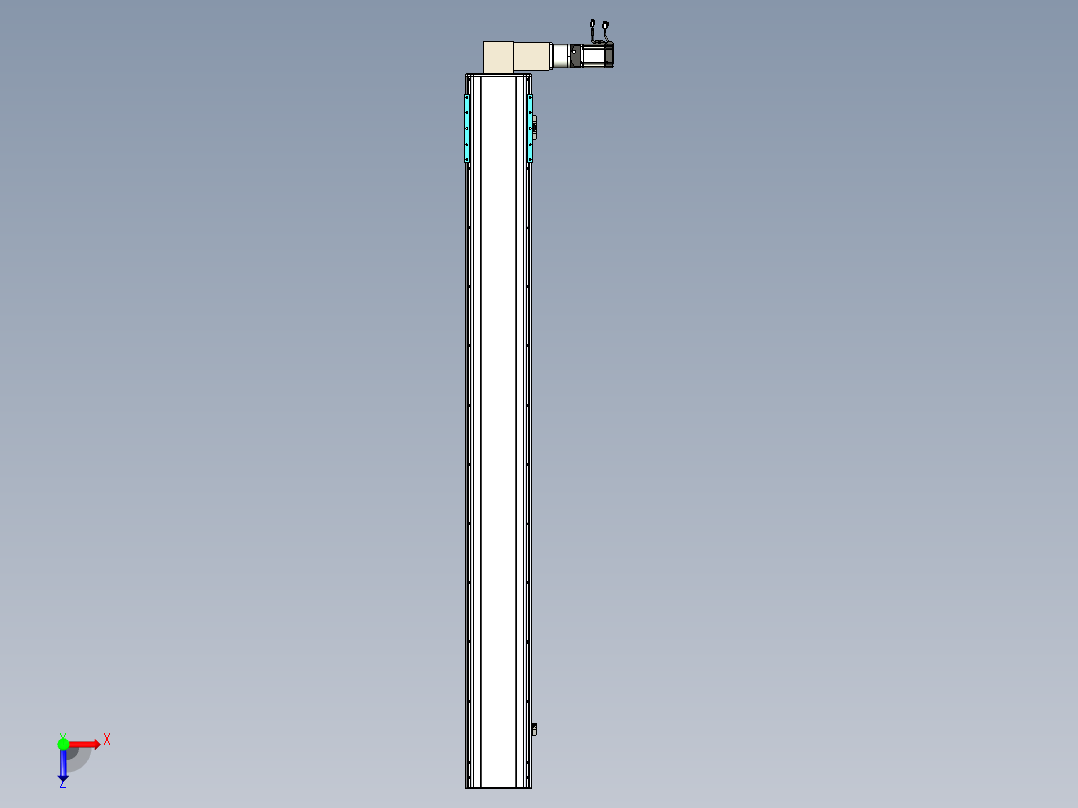 同步带滑台-半封闭B22-L100-C-S2000-R-P75-D3-N5俯视图