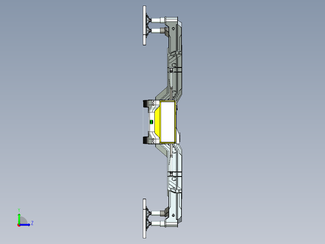 LIEBHERR LTM 11200新型轮式起重机底盘模型3D图纸 IGS格式左视图