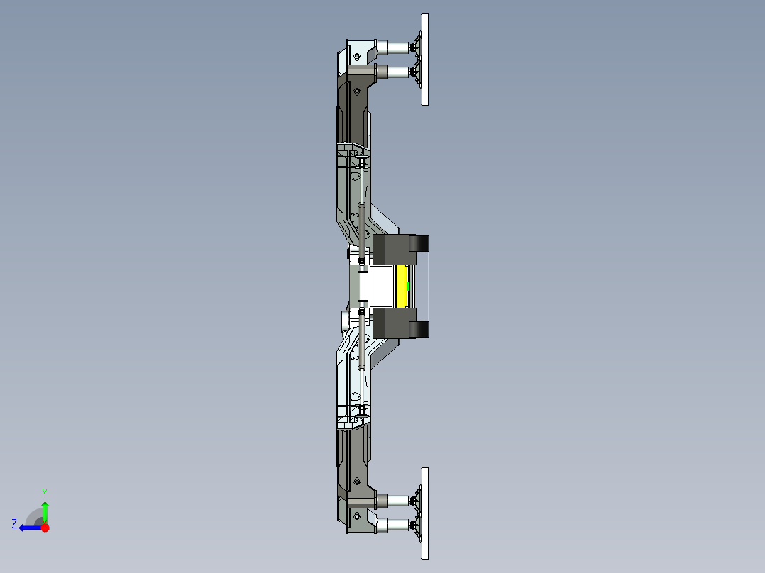 LIEBHERR LTM 11200新型轮式起重机底盘模型3D图纸 IGS格式右视图