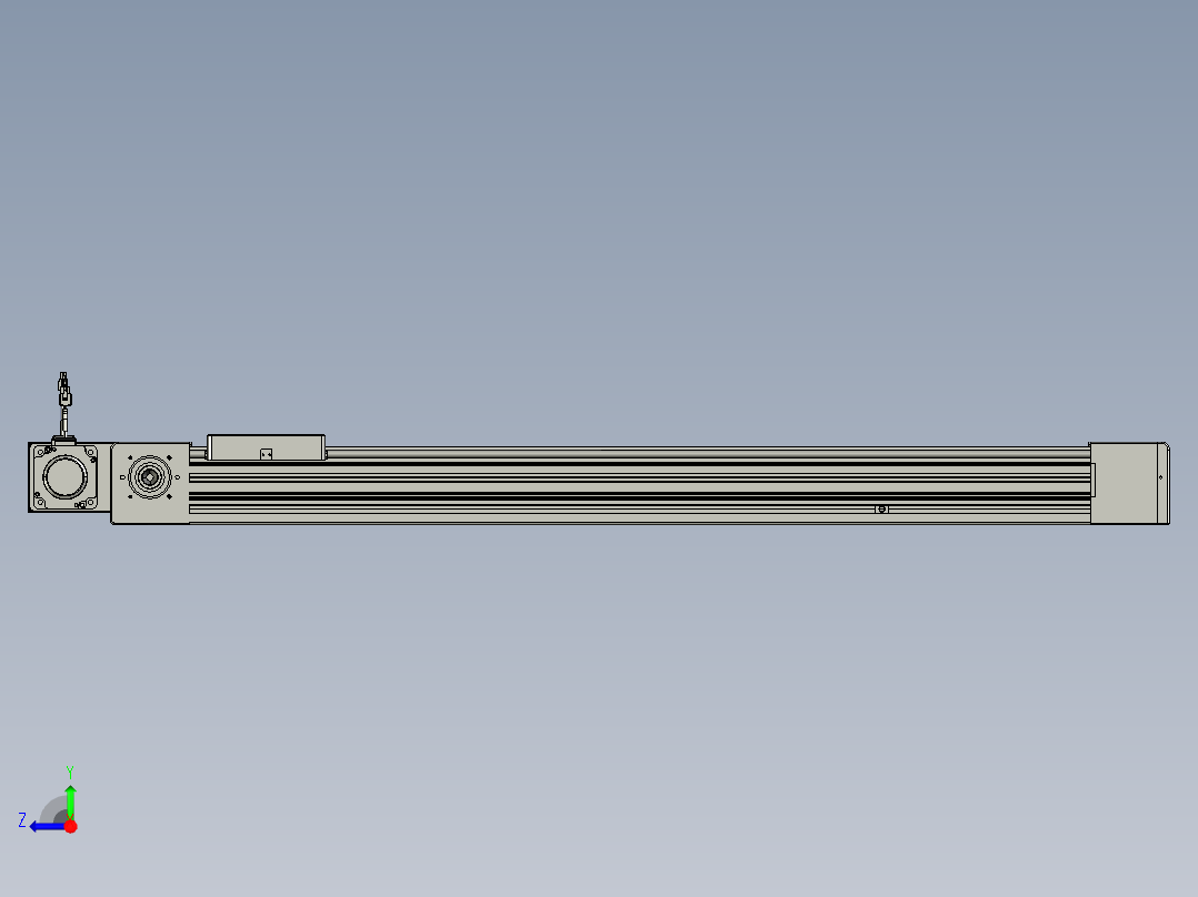威洛博直线电机模组EB8-L100-S950-BR-P75-MS3右视图