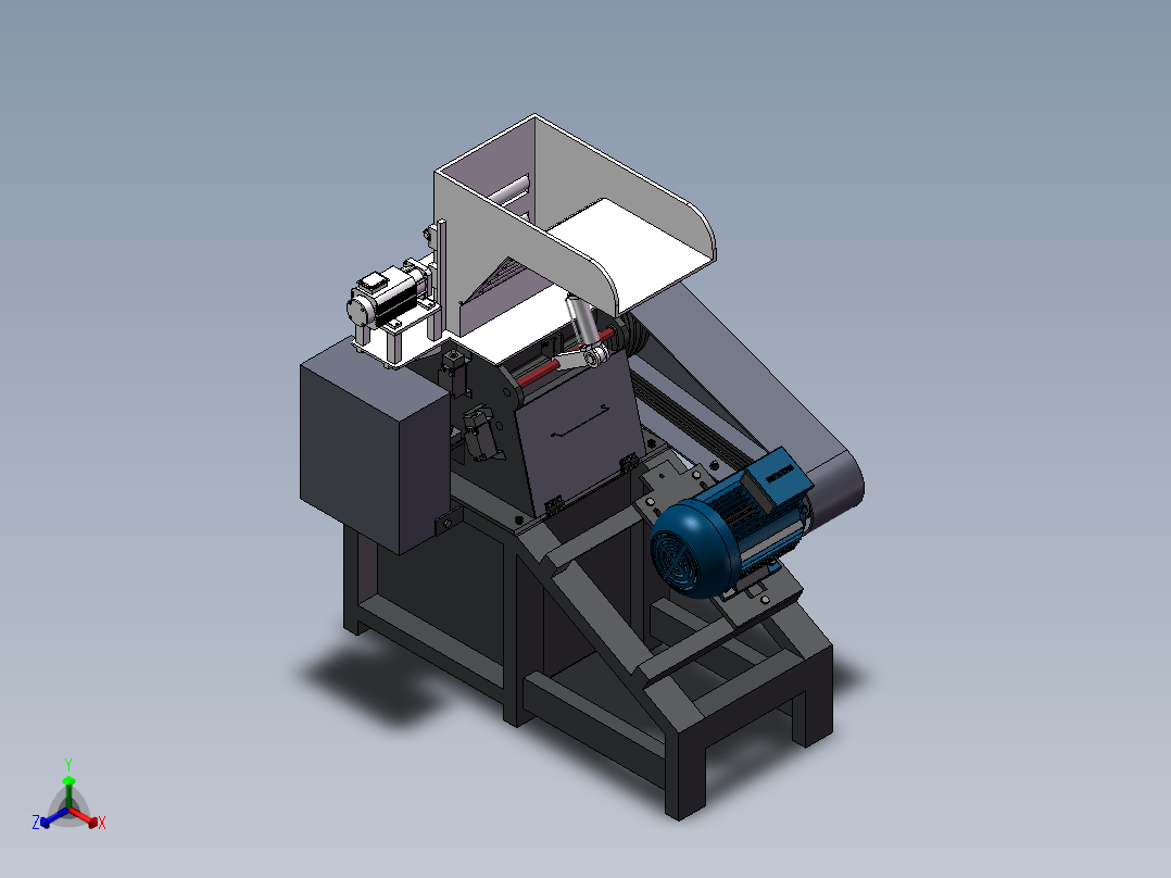 塑料粉碎机SW三维图=1378709=50正等轴测图