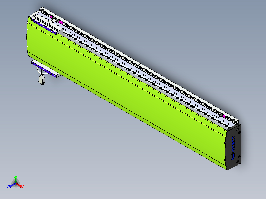 威洛博VL系列直线电机模组-VL22H2-S1050正等轴测图