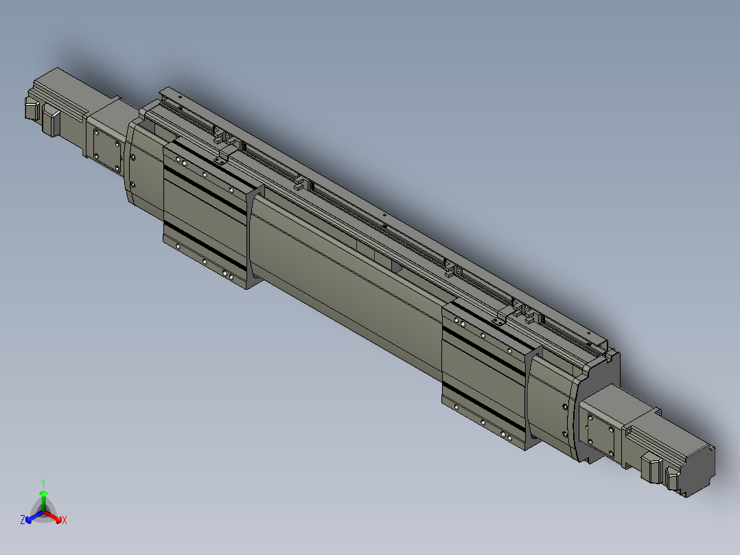 威洛博双电机滑台-VF14D2-S100-BC-P40-C6正等轴测图