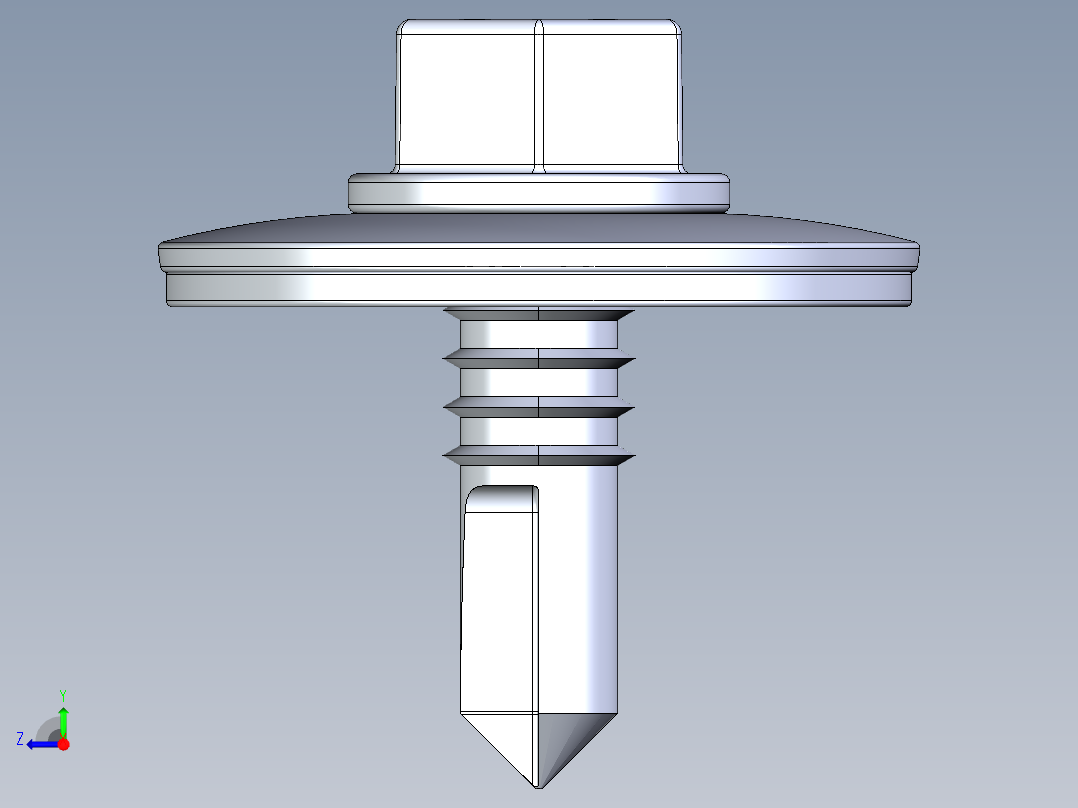 紧固件-IGES Drill-Tip Screw-02右视图