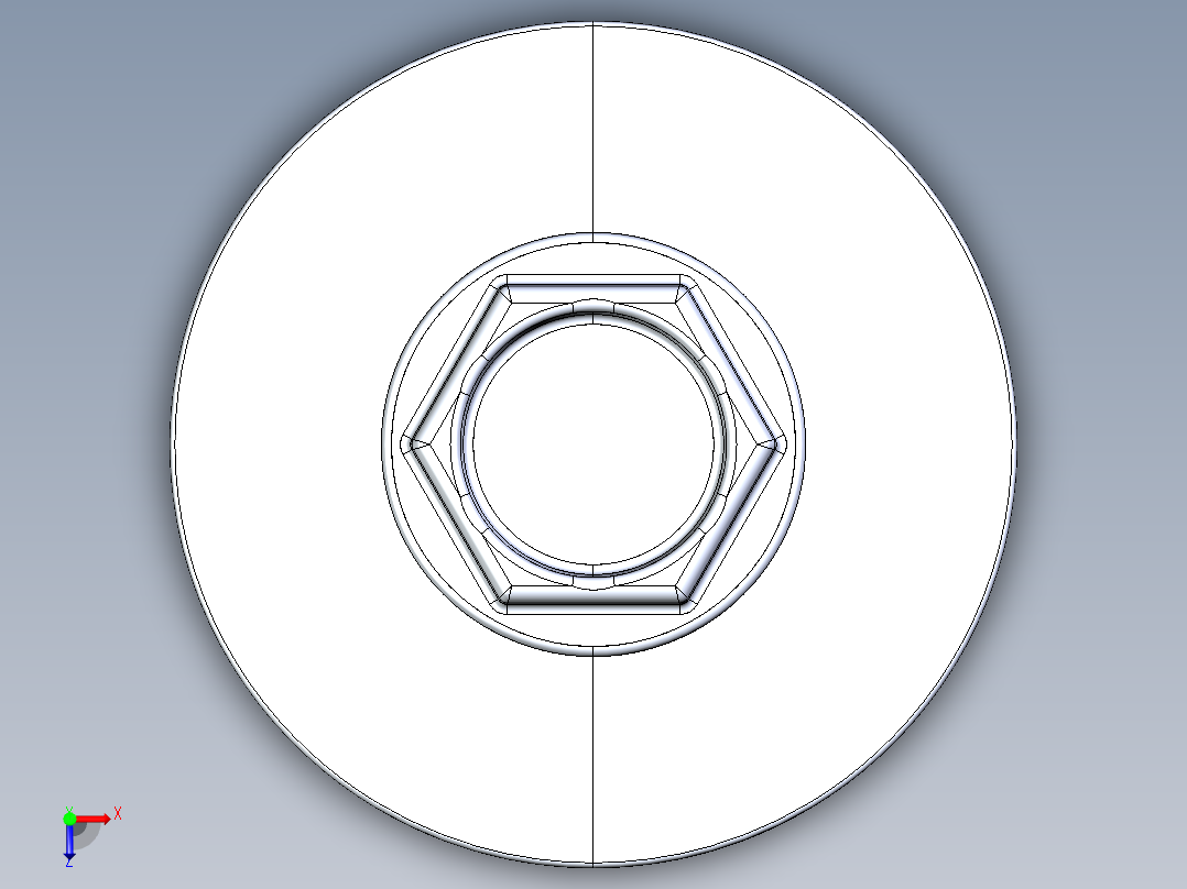紧固件-IGES Drill-Tip Screw-02俯视图