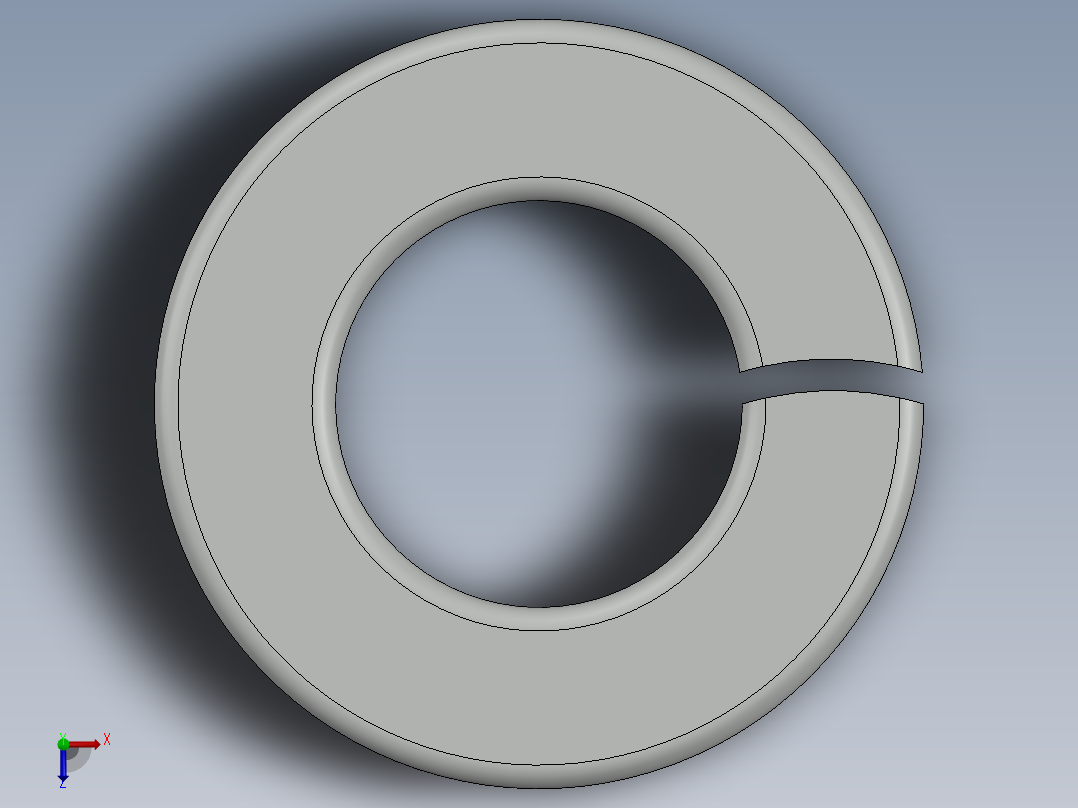 紧固件-0.2500 Split Washer俯视图