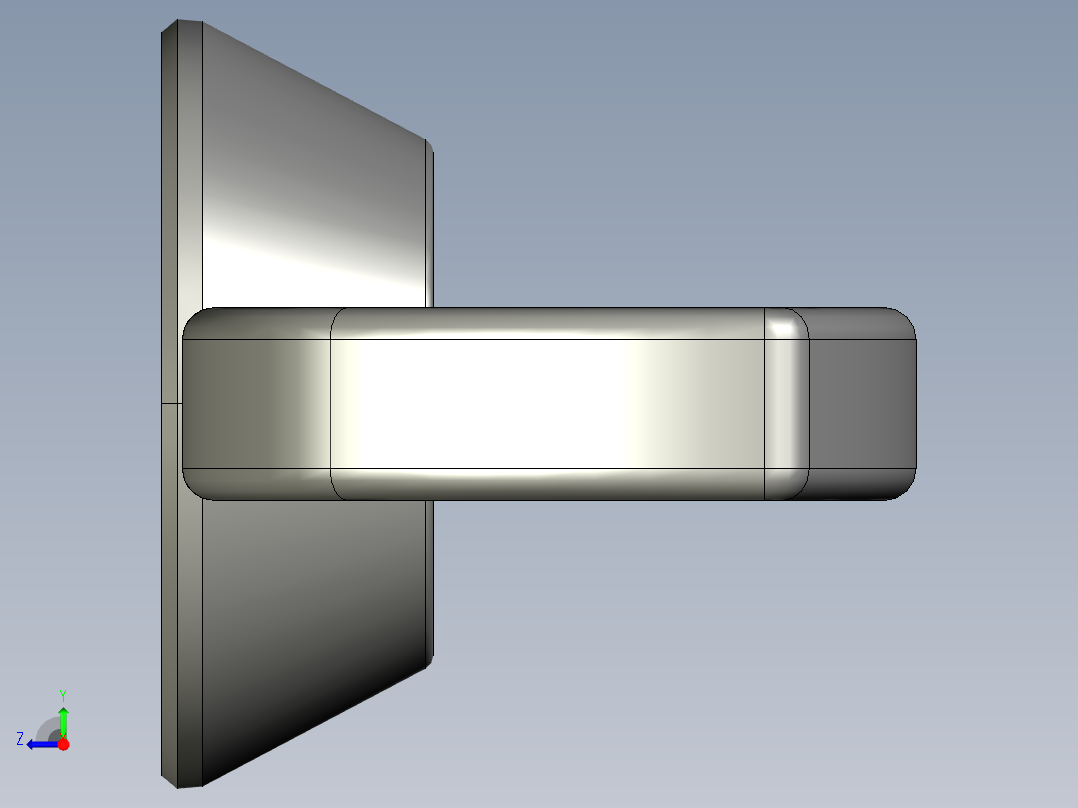 蝶形螺母-WING NUT M6 x 1mm Thread.STEP右视图