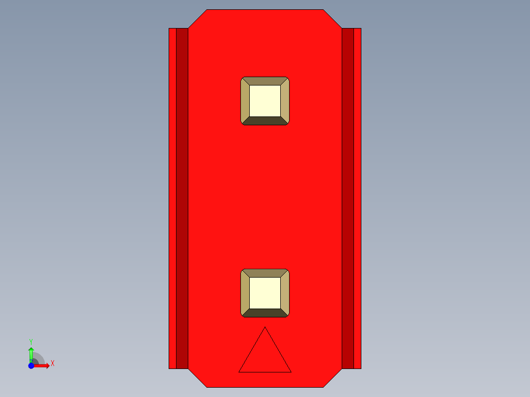 彩色公头100mil（2.54mm）系列-DS1021_red_2x01p_100mil_Type43_rev1.0前视图