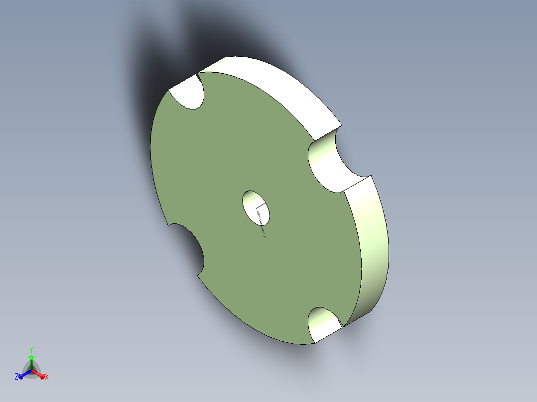 间隙轮工作盘正等轴测图