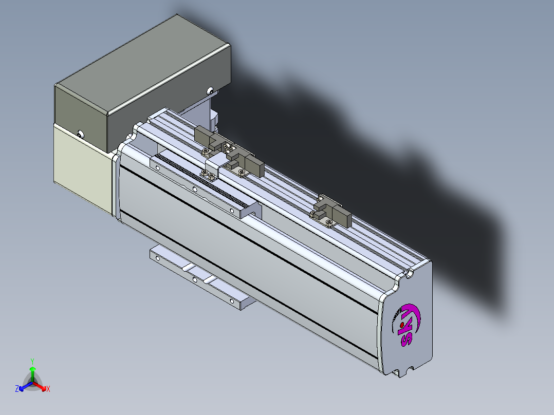 同步带滑台-半封闭B10H-L45-S100-RD-P40-D3