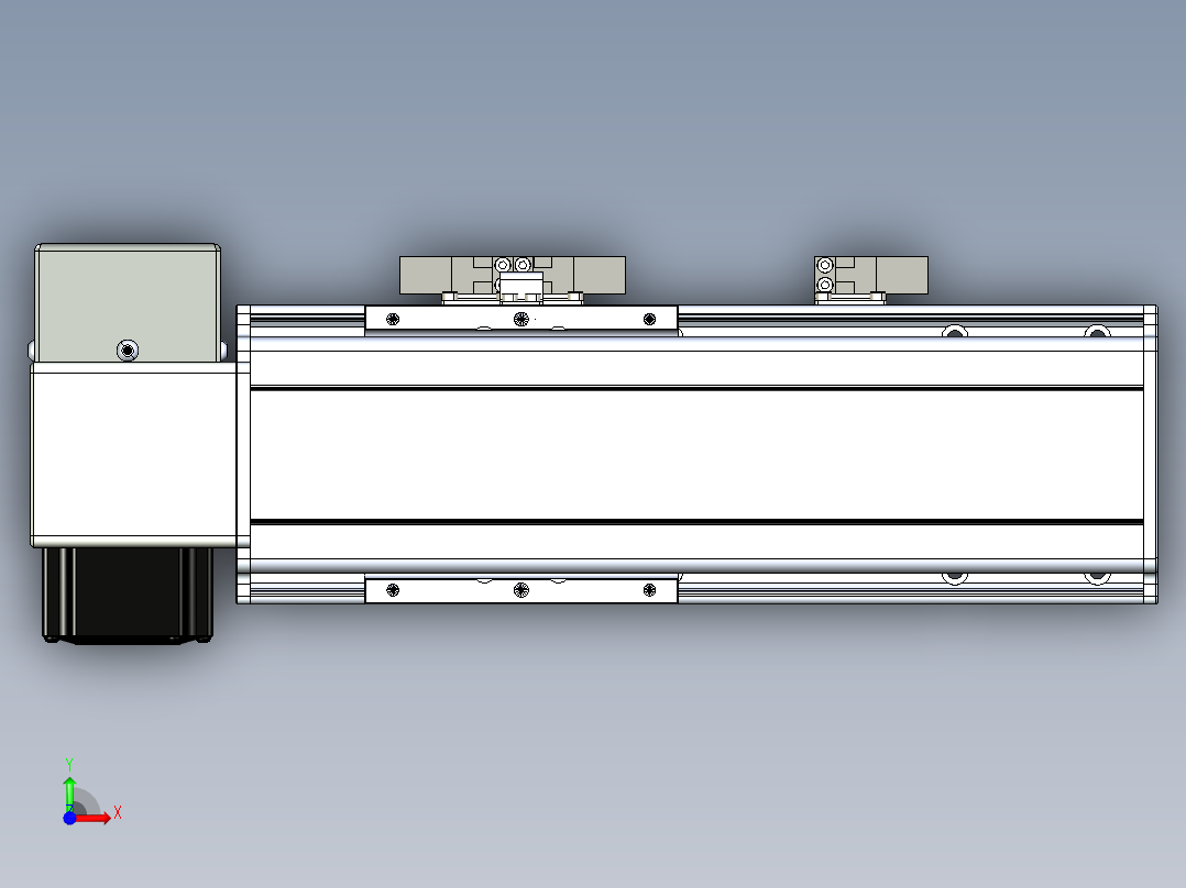 同步带滑台-半封闭B10H-L45-S100-RD-P40-D3前视图