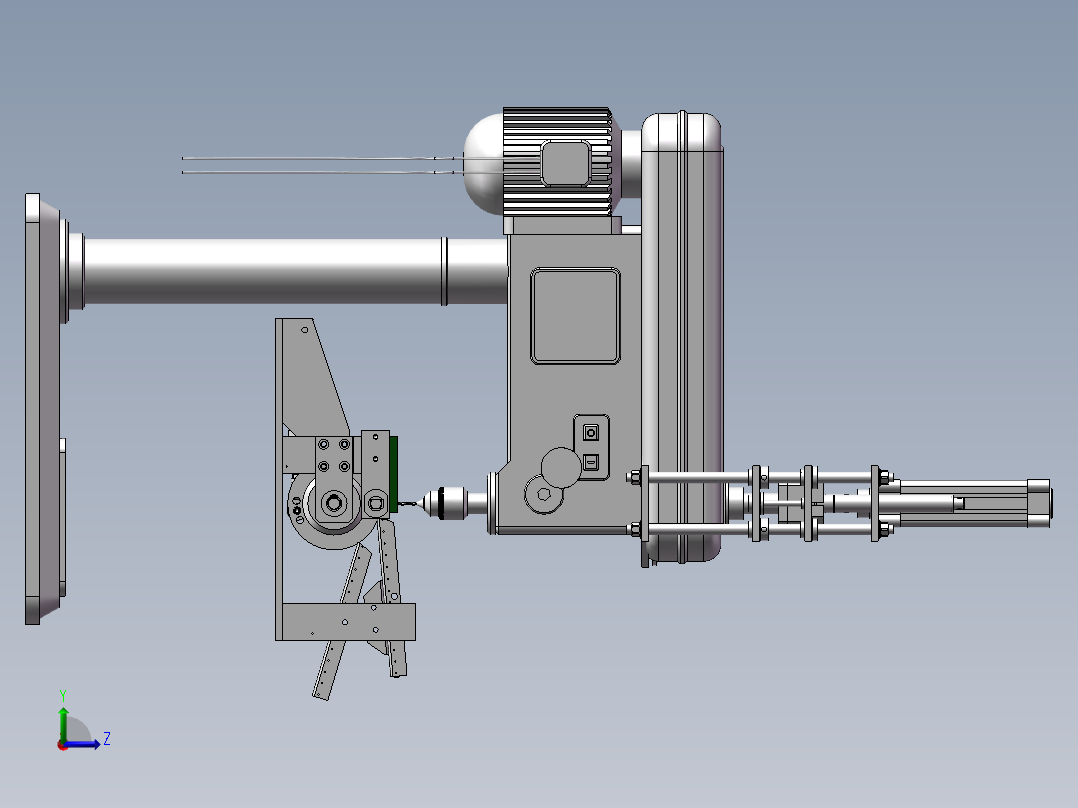 半自动钻孔机左视图