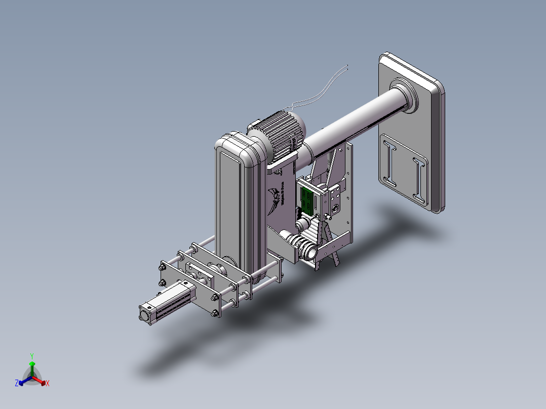 半自动钻孔机正等轴测图
