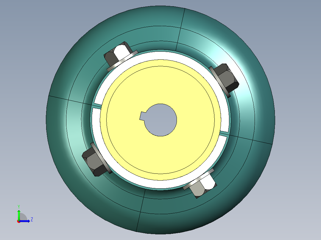弹性联轴器3左视图