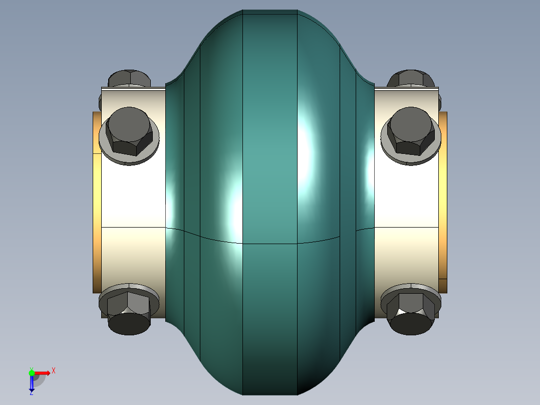弹性联轴器3俯视图