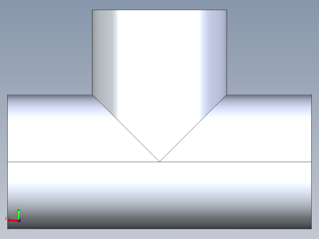聚氯乙烯配件01-Sch80_Tee_SxSxS_801-007_0.75in后视图