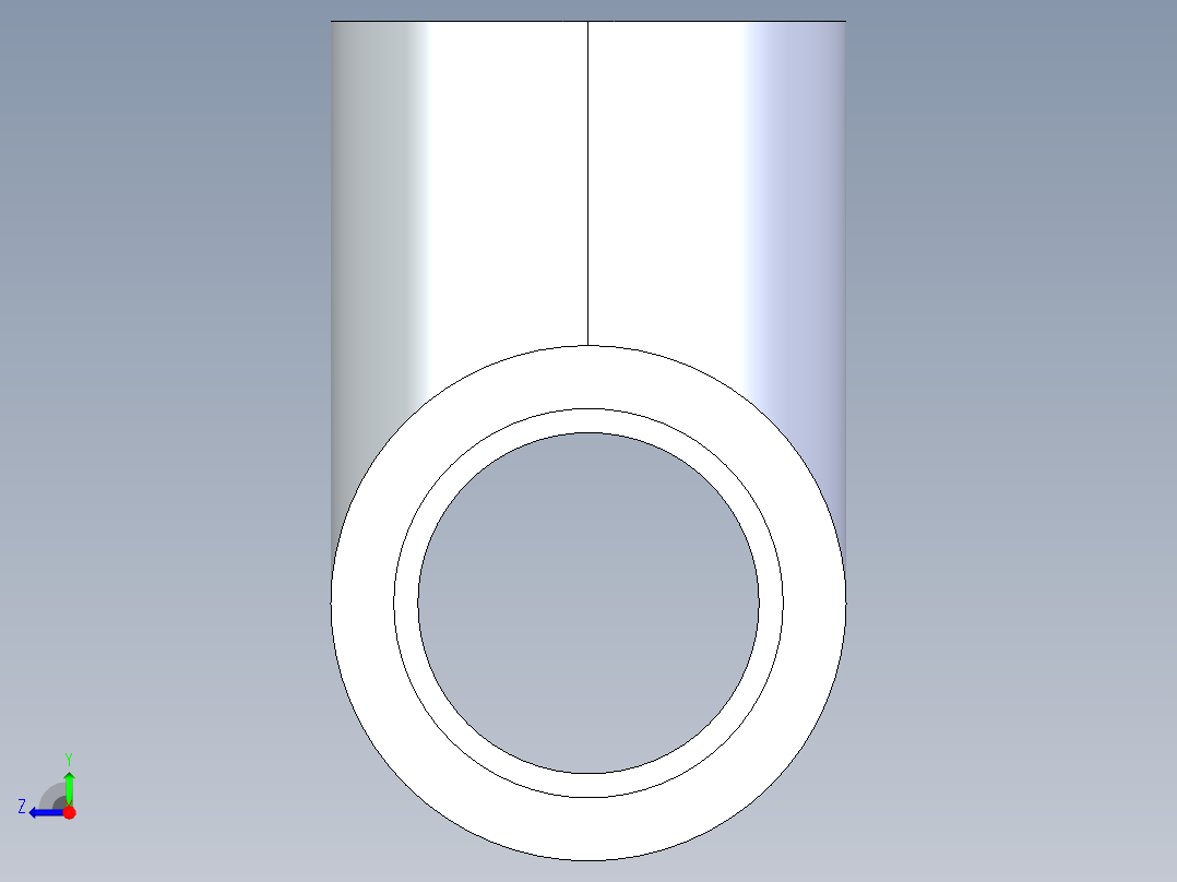 聚氯乙烯配件01-Sch80_Tee_SxSxS_801-007_0.75in右视图