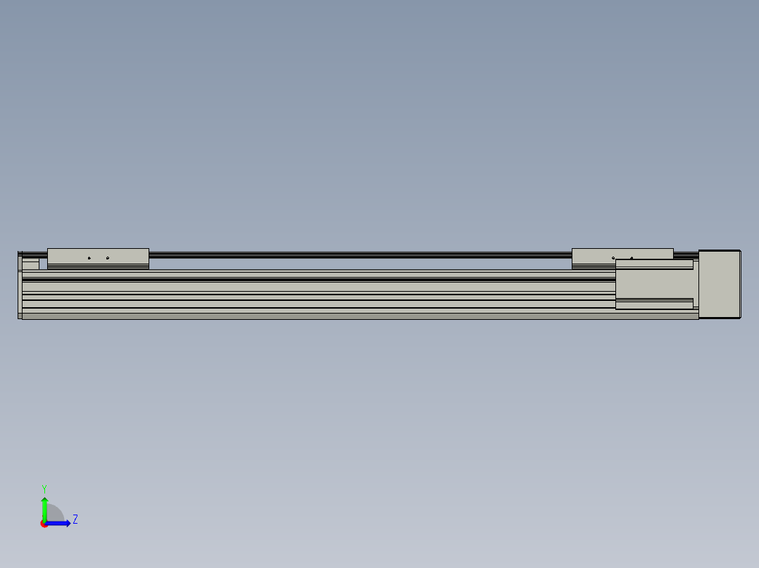直线模组WG-LHA12-S600-R设计图纸左视图