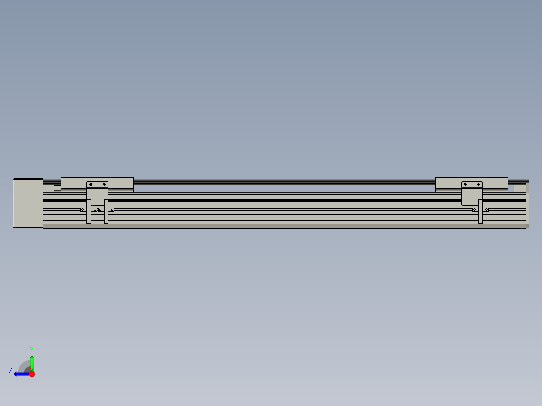 直线模组WG-LHA12-S600-R设计图纸右视图