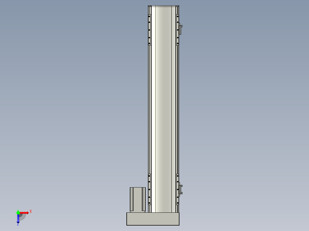 直线模组WG-LHA12-S600-R设计图纸俯视图